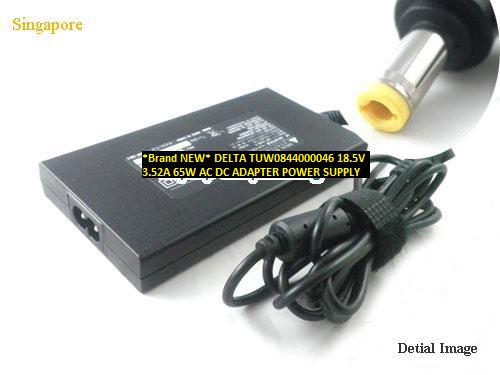*Brand NEW* DELTA 18.5V 3.52A TUW0844000046 65W AC DC ADAPTER POWER SUPPLY - Click Image to Close